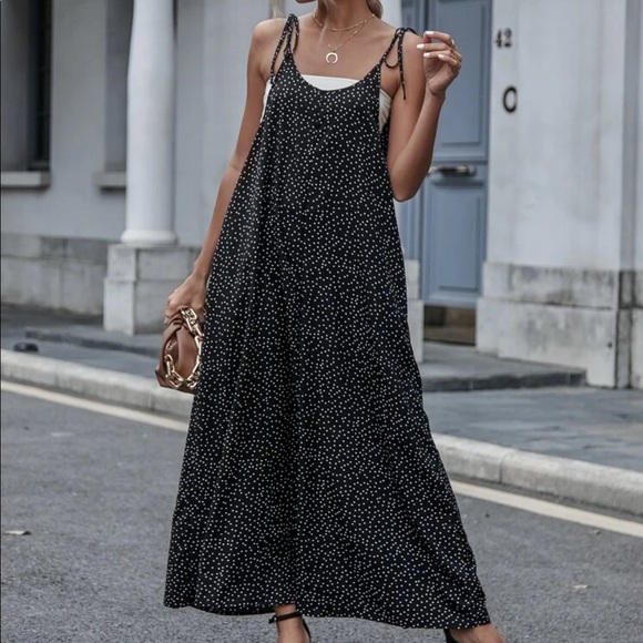 Boho polka dot knot cami jumpsuit - Picture 12 of 16